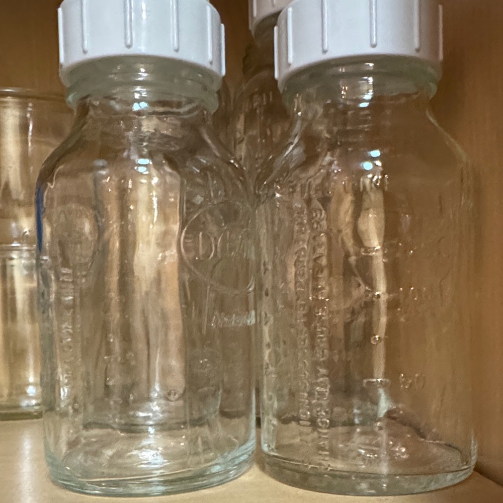 Dr Brown Glass Bottles Narrow 4oz  8oz. 8 bottles total - Picture 3 of 6